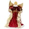 Northlight Metallic and Sequin Angel Christmas Tree Topper - 12" - Red and Gold - Unlit